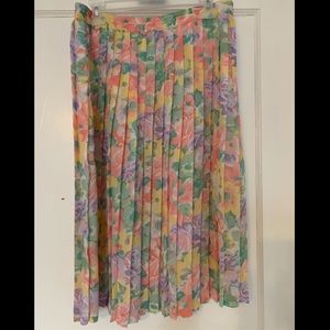 Vintage Summery Floral Pastel Long/Midi Skirt